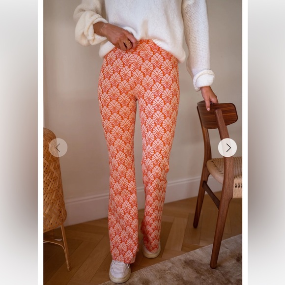 NWT Orange Patterned Curtis Pant Leggings - Picture 1 of 8